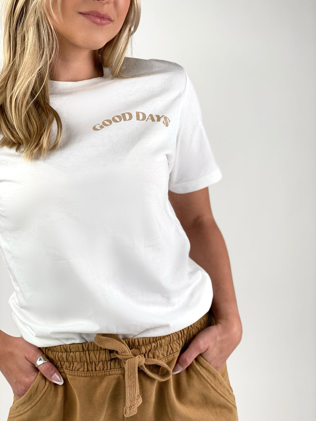 White T-shirt · Be Good, Do Good.